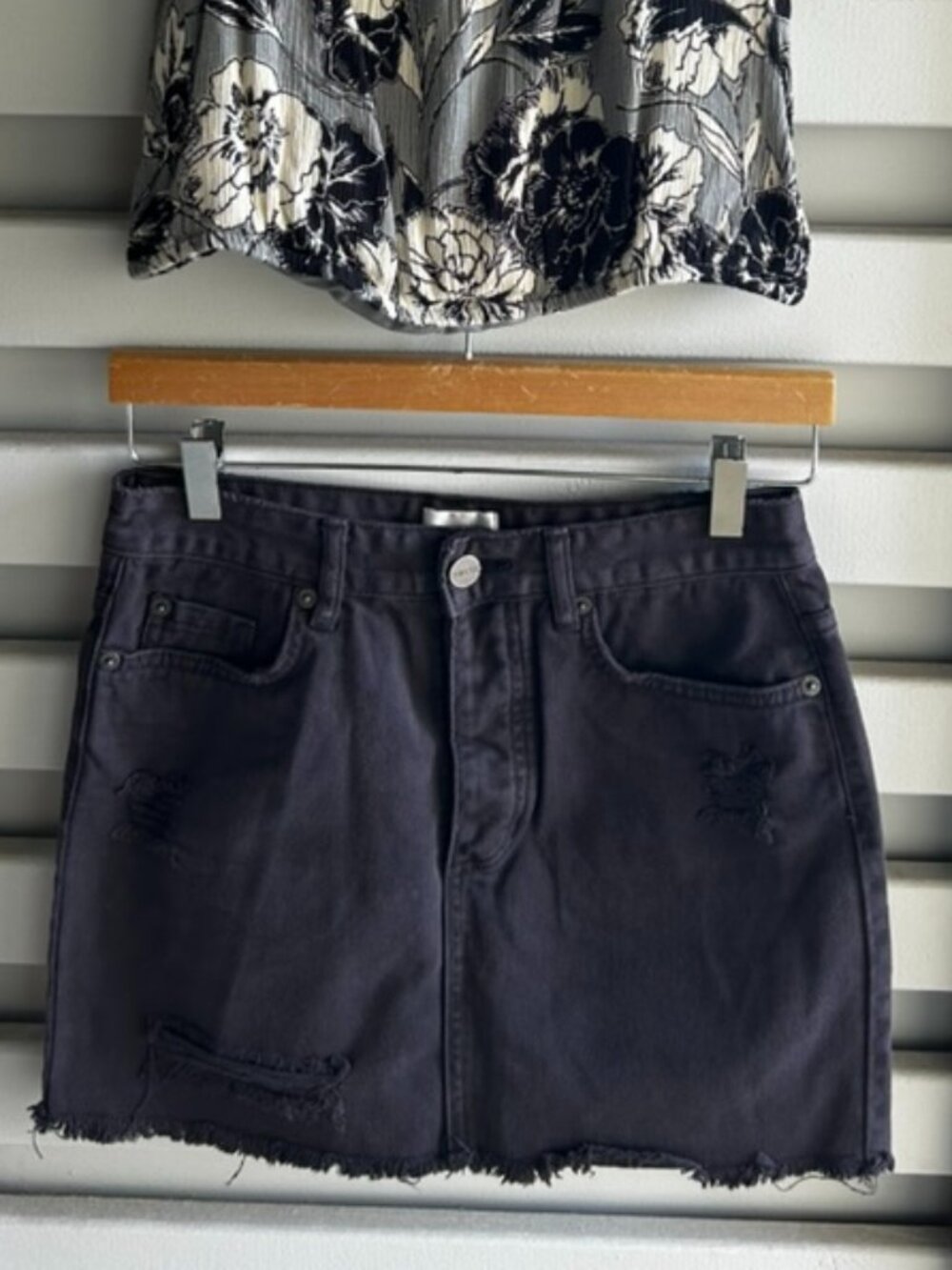 Amuse Society DENIM MINI SKIRT